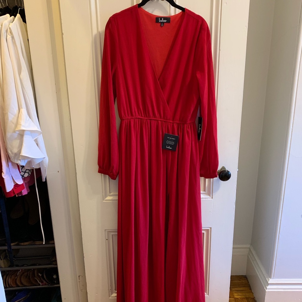 Red long sleeve Lulu’s dress